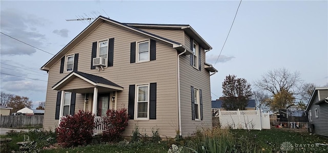 view of property featuring cooling unit