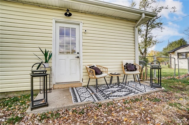 view of doorway to property