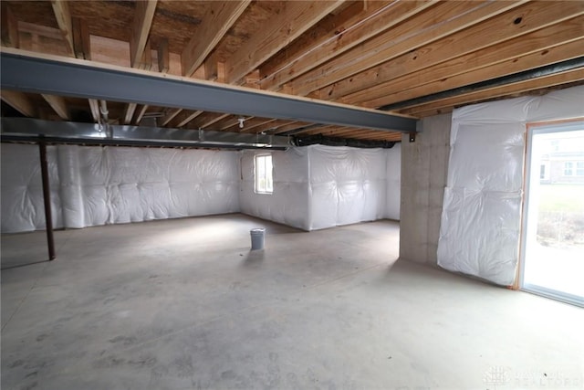 view of basement