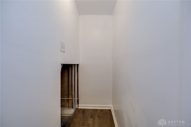 hallway featuring hardwood / wood-style floors