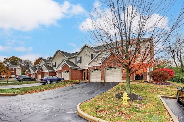 view of front property with a garage