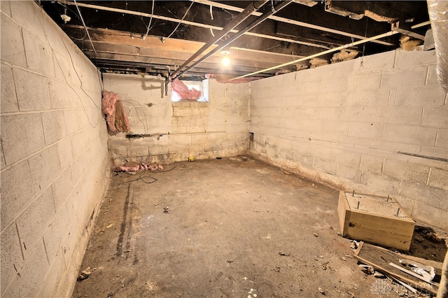 view of basement