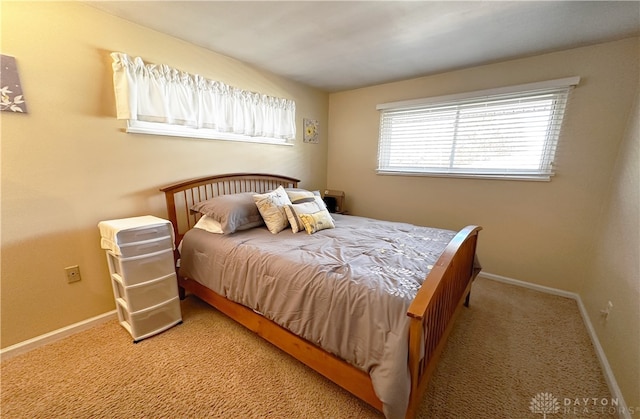 view of carpeted bedroom