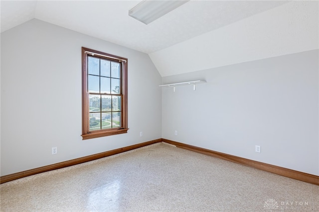 bonus room with lofted ceiling