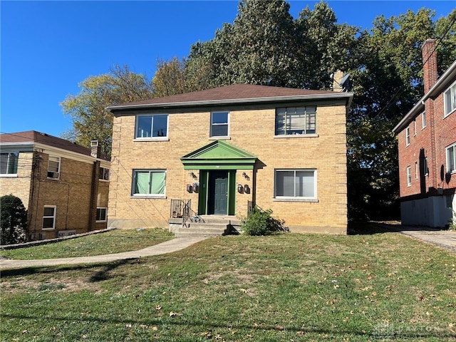 view of front property with a front yard