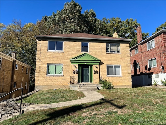 view of front of house featuring a front yard