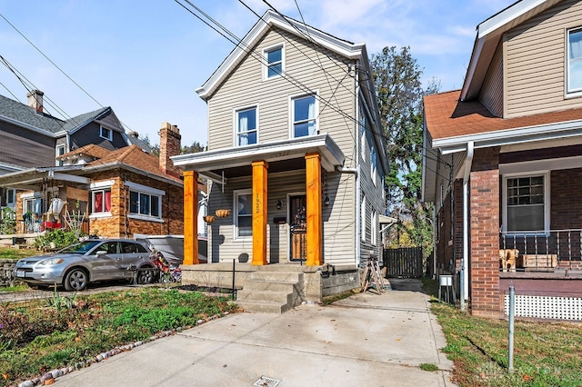 view of front property with a porch