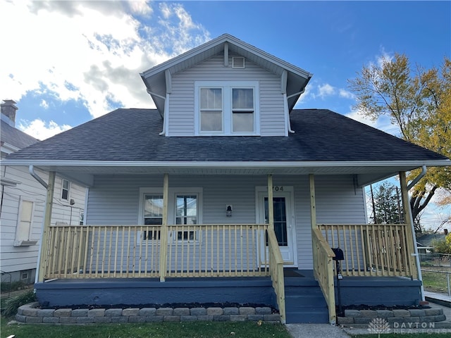 view of front of property with a porch