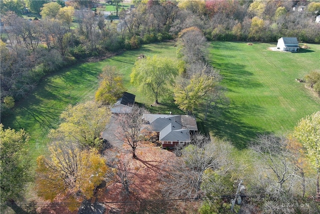 aerial view featuring a rural view