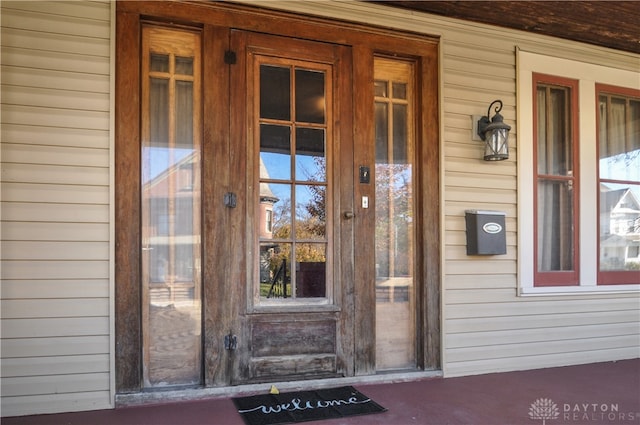 view of doorway to property