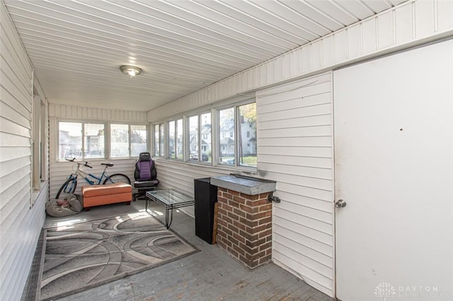 view of sunroom