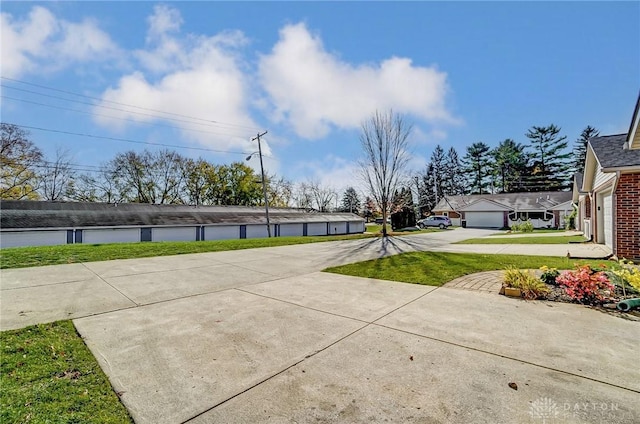 exterior space featuring a garage