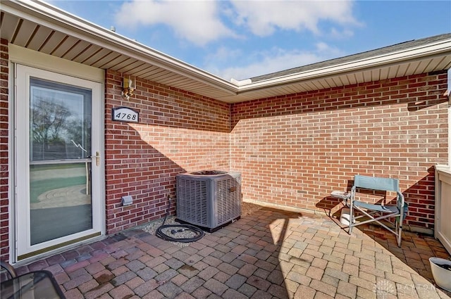 view of patio / terrace featuring central air condition unit