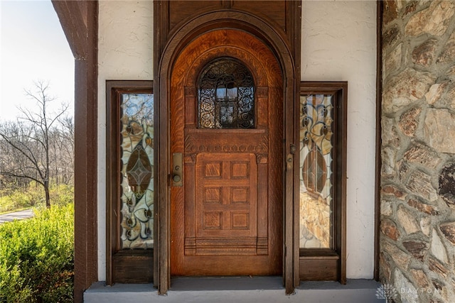 view of doorway to property