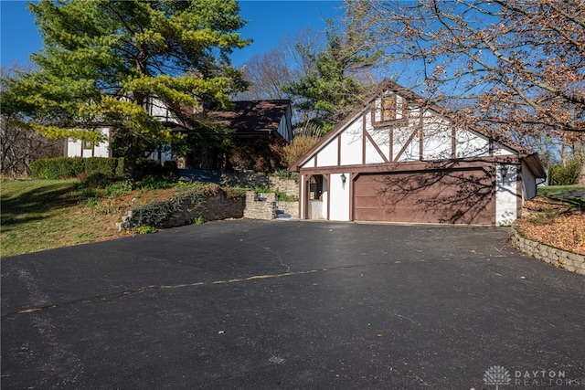 view of home's exterior with a garage