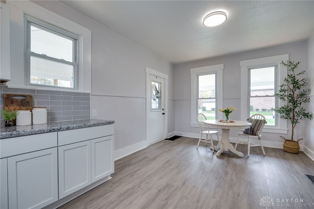 dining room featuring light wood-type flooring