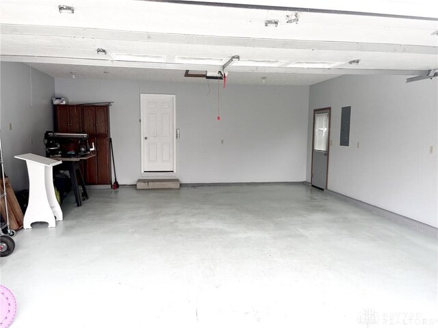 garage featuring electric panel