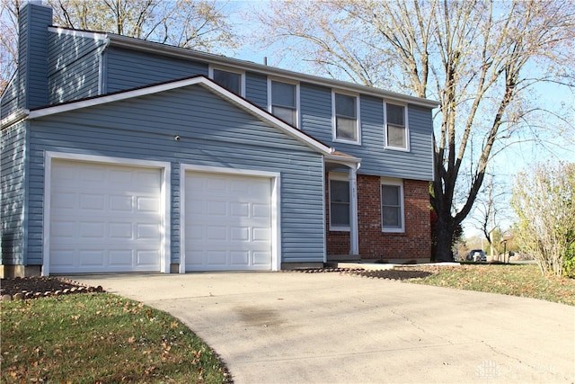 front facade featuring a garage