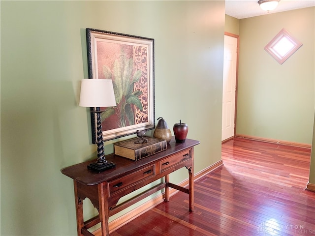 interior space with wood-type flooring