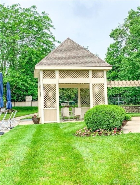 view of yard with a gazebo