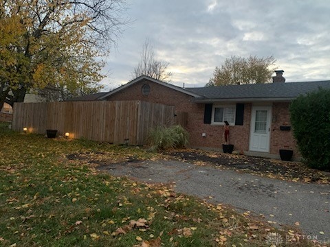 view of front of home