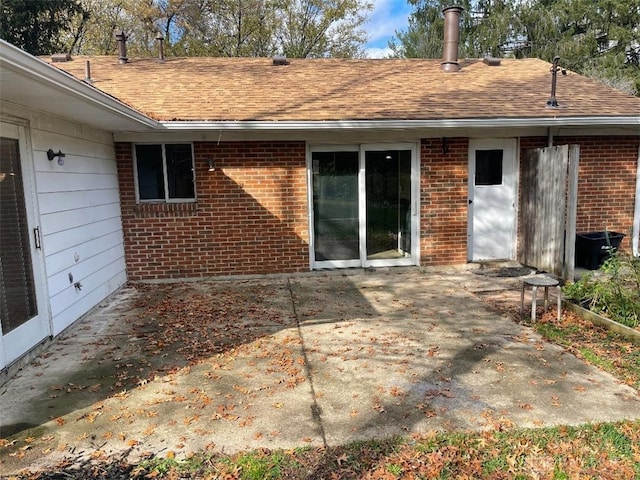 back of house featuring a patio