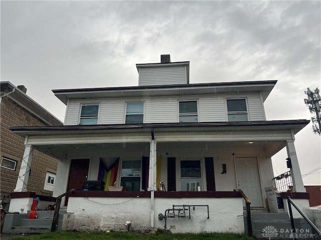 view of front of house with covered porch