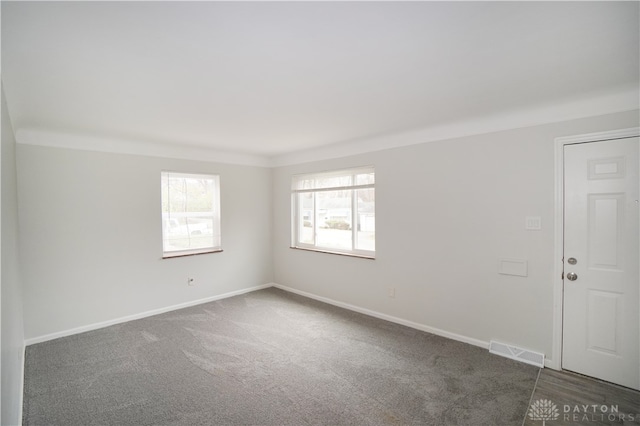 view of carpeted empty room