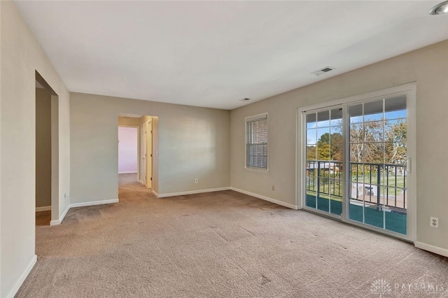 view of carpeted empty room