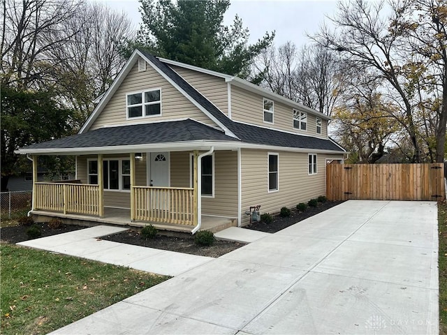 view of front of home with a porch