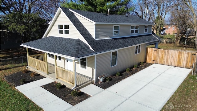 view of rear view of property