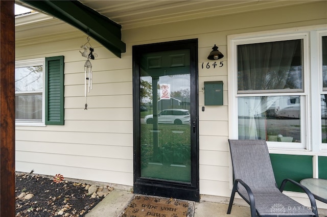 view of doorway to property