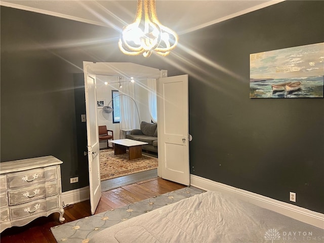 bedroom featuring hardwood / wood-style flooring