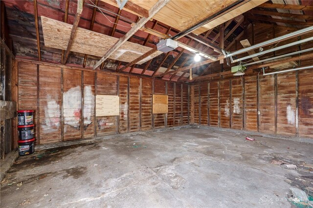 miscellaneous room featuring vaulted ceiling