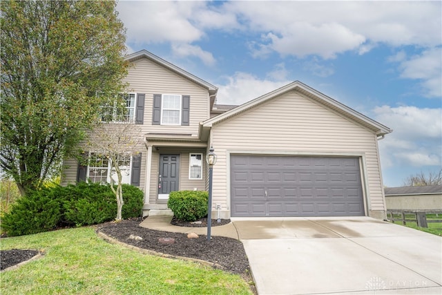 view of front property featuring a garage