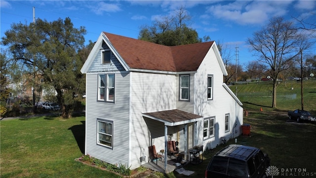 exterior space with a front yard