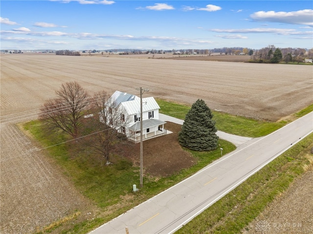 bird's eye view featuring a rural view