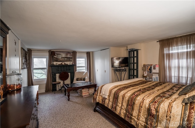 bedroom featuring carpet