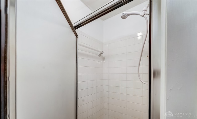 room details with a shower with shower door