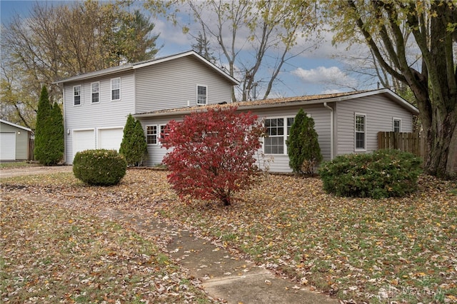 exterior space featuring a garage