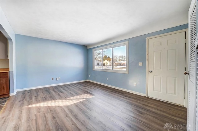 interior space with hardwood / wood-style flooring