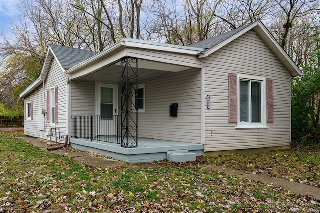 exterior space with a porch