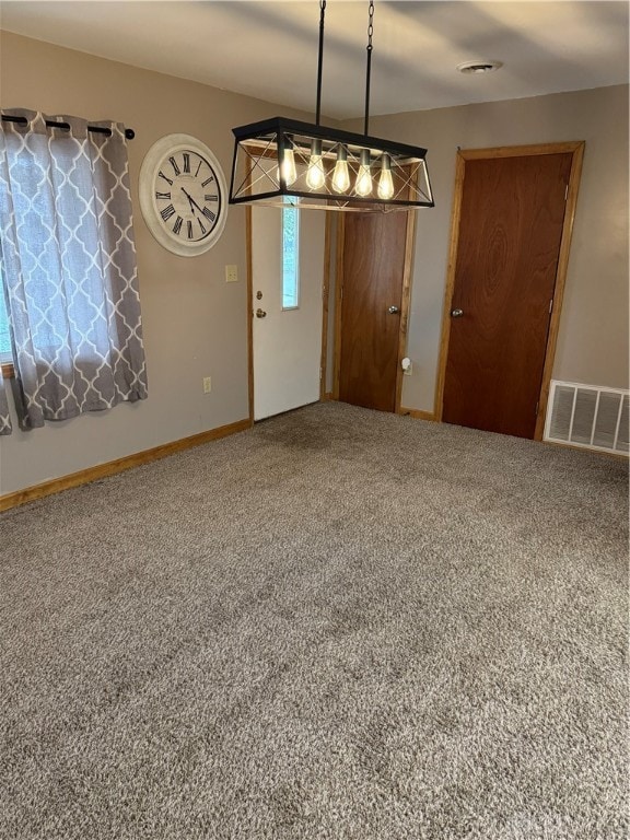 interior space featuring carpet floors