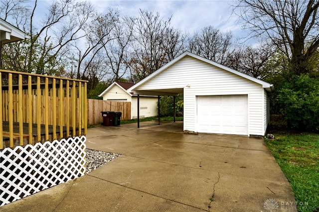 view of home's exterior with an outbuilding and a garage