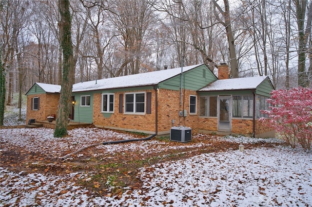 exterior space with a sunroom