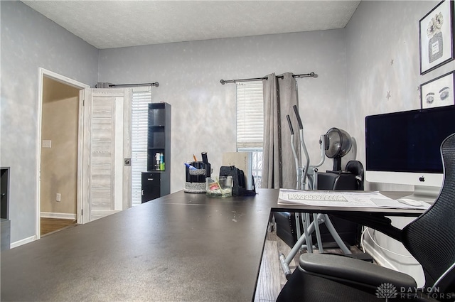 office featuring a textured ceiling