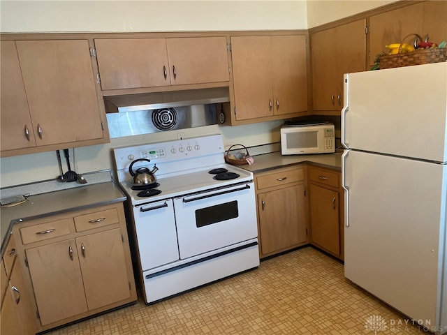 kitchen featuring white appliances