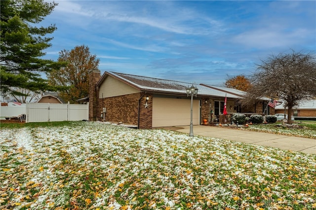 view of property exterior with a garage