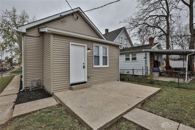 rear view of property with a patio area