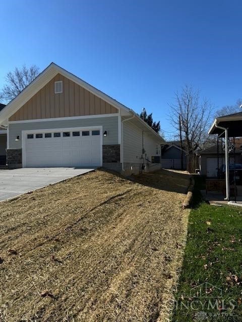 view of home's exterior featuring a yard